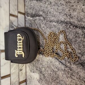 Juicy Couture Mini Black and Gold Crossbody